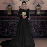 French-Style Seduced Light Wedding Dress Bride Simple Long-Sleeved Senior Sense Of The Door Yarn Small Tail Welcome Dress Autumn Spring HZ0517
