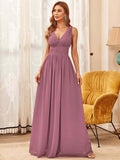 Evening Dress Plus Fat Deep V Lead Bridesmaid Party Pregnant Women Large-Size Dress Solid Color High-Waist Dress HZ0517