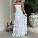 2026 Spring New Sexy Sling Temperament Long-Term Show Back Ball Evening Dress Dress HZ0517
