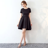 Black Banquet Evening Dress Women Can Usually Wear Short Small Chair Dress Temperament Dress HZ0517