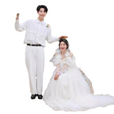 Fairy Sen Light Wedding Dress Bridal Morning Robes Go Out On The Outside Of The Yarn To Welcome The Light Yarn Studio Outdoor Travel Dress HZ0517
