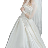 Korean-Style State Light Wedding Dress 2026 New Bridal French Brao Shoot Simple Thin Wedding Dress HZ0517
