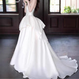 French Wedding Dress 2026 New Simple Small Tail Light Wedding Dress Bridal Yarn Welcome Dress HZ0517