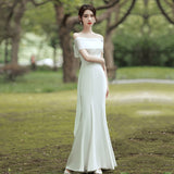 Travel Shot Wedding Dress Simple Ribbon Wedding Fairy Daily Small Simple Dress HZ0517