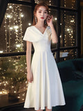 White Small Evening Dress Dress Female Banquet Temperament Light Luxury Small And Small Usually Can Wear A Small Engagement Dress Dress HZ0517