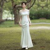 Travel Shot Wedding Dress Simple Ribbon Wedding Fairy Daily Small Simple Dress HZ0517