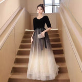 Banquet Evening Dress 2026 New Choir Conducting Evening Dress Host Banquet Piano Performance Dress HZ0517