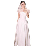 Light Wedding Dress Super Fairyen Tying Bridal Wedding Wedding Yarn Beauty Certificate Registration Small White Dress Woman HZ0517