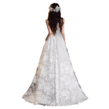 Hanging Neck Lace Light Wedding Dress Sen Series Super Fairy Out Of The Back Of The Back Of The Light Yarn Welcome Outdoor Wedding Wedding Wedding Morning Robe HZ0517