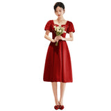 White Evening Dress Can Usually Wear A Summer Certificate Registration Small White Dress Toasting Women's French Engagement Dress HZ0517