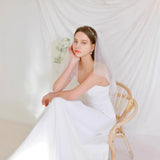 Korean Version Of Simple Breast-Wear Wedding Dress 2026 New Sen Series Super Fairy Retro Sweet Dress Travel Photo Wedding Dress HZ0517