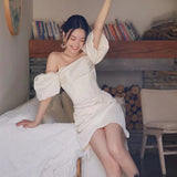 French Light Wedding Bridal Temperament Simple Out Of The Yarn Small Yarn A Short Shoulder To Get The Engagement Dress HZ0517