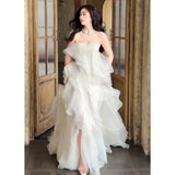 Bridal Light Wedding Dress 2026 Spring New Sensian Super Fairy Breast Welcome Yarn HZ0517
