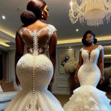 Dragtail Wedding Dress Long Church Bridal Wedding Dress High-End Thin Dress Dress Skirt HZ0517