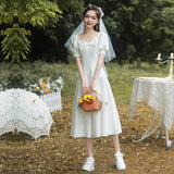 White Certificate Registration Small White Dress French Fastine Engagement Daily Can Wear Small Dress Dress Dress HZ0517