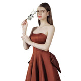 A Toasting Clothes Bride High Feeling Double-Faced With Double-Faced With A Red Luxury Engagement Back To The Door To The Evening Dress Dress HZ0517