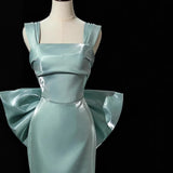 Temperate Evening Dress 2026 New Temperament Famous Fishtail Student Graduation Art Examination Solo Host Performance Dress HZ0517
