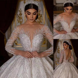 Bridal Wedding Dress Luxury Tailed Wedding Dress V-Neck Temperament High-End Bare Back Sexy Wedding Dress HZ0517