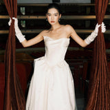 Vintage Light Wedding Dress French Style Densate High-Sensing Small White Dress Engagement Sen Family Welcome Yarn Woman HZ0517
