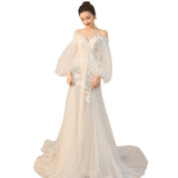 French Light Wedding Dress 2026 New Temperament Bride Wedding Super Xiansen Dream Yarn Girl HZ0517