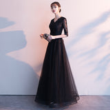 Temperament Evening Dress Women 2026 New Summer Banquet Elegant Long Black Annual Meeting Dress Dress HZ0517