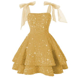 Shiny Liangli Short Back School Festival Dress 2026 Fine Shoulder Belt Short Ball Dresses Bow Cocktail Dress HZ0517