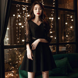Black Small Dress Can Usually Wear 2026 New Temperament Small Dress Party Party Dress HZ0517