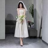 Tendered Denatous Evening Dress 2026 New Engagement Marriage Certificate Small Small Light Wedding Dress With Thin Temperament Dress HZ0517
