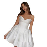 2026 New Mini-Breasted Wedding Dress Party Party Banquet Short-Edish Dress HZ0517