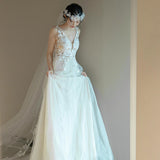 Sen System Super Fairy Light Wedding Dress Spring New French Retro Lace Tail Simple Atmosphere Welcome Slings HZ0517