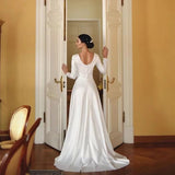 French Wedding Dress 2026 New Sensian Long-Sleeved Temperament Show Skinny Bridal White Vertevery Main Wedding Dress HZ0517