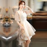 Banquet Evening Dress 2026 New Champagne Color Before The Long High-End Performance Show Fair Year Small Dress Dress HZ0517