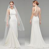 2026 New Sleeveless Simple Elegant Sexy Back-Back Stings To Repair Fish Tail Light Travel Wedding Dress HZ0517