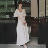 White Simple Evening Dress Dress Women Can Usually Wear A Densified French Light Luxury Niche Certificate Engagement Dress HZ0517