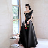 Black Evening Dress 2026 New Featinous Elegance Company Annual Party Banquet Dress Dress HZ0517
