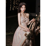 Braed Evening Dress 2026 Spring New Champagne Sexy Sequins Long Banquet Annual Meeting Dresses Women's Goods HZ0517