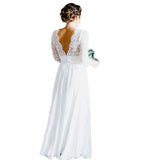 2026 Spring New Simple Bohemian Deep Wind V Lace Luo Back Beach Light Wedding Dress HZ0517