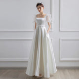 French Light Wedding Dress 2026 New Dens Down To Welcome Yarn Small Man Can Wear A Pass Travel Dress HZ0517
