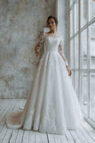 Fashion Wedding Dress 2026 New White African Famous Long Sleeves Light Wedding Dress HZ0517