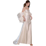 Fishtail Light Wedding Dress 2026 New Bride Simple French Densate Bosom Go Out Yarn Tail Welcome Dress HZ0517