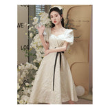 Evening Dress Women 2026 New Spring Temperament Long-Term Host Dress Engagement Light Evening Dress HZ0517