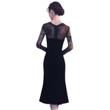Evening Dress Women 2026 New Light Luxury Niche High-End Banquet Temperament Black Fishtail Small Dress HZ0517