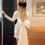 French Light Wedding Dress 2026 New Out-And-Go Yarn-Snted Simple White Engagement Small Man Certificate Registration Dress Woman HZ0517