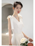 Evening Dress Female Banquet Temperament Light Luxury Small French Host Before The Short And Long Summer Daily Small Dress HZ0517