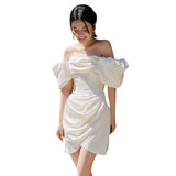 French Light Wedding Bridal Temperament Simple Out Of The Yarn Small Yarn A Short Shoulder To Get The Engagement Dress HZ0517