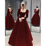 A Toasting Dress Bridal Atmospheric Red Fashion Evening Dress Women Summer Wedding Engagement Usually Wear A Small Elegant HZ0517