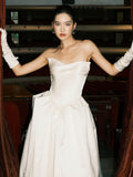 Vintage Light Wedding Dress French Style Densate High-Sensing Small White Dress Engagement Sen Family Welcome Yarn Woman HZ0517