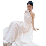 Light Wedding Dress Sen Tie 2026 New French Retro Fascling Temperament Banquet Dress HZ0517