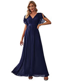 Evening Dress 2026 New Sexy Body Repair V-Neck Chiffon Dress Women's Party Bridesmaid Dress HZ0517
