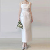 French Retro Slings Light Wedding Dress Small Manny Noodle Engagement Small Dress Certificate Registration Dress Dress Dress Can Wear Every Day HZ0517